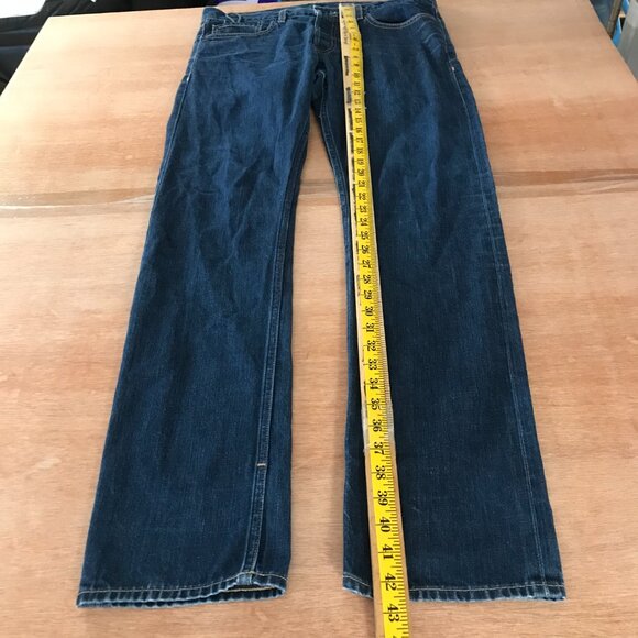 VSTR Stranger Straight Selvedge Jeans Men size 32x34 Blue Mid Rise Button Fly - Picture 5 of 16